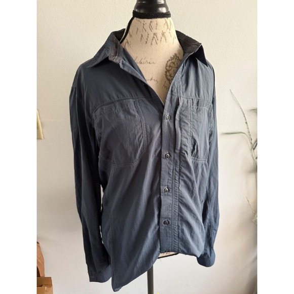 Kühl Other - Kuhl Mens Long Sleeve Shirt Nylon Button Up Travel Outdoor Blue Large